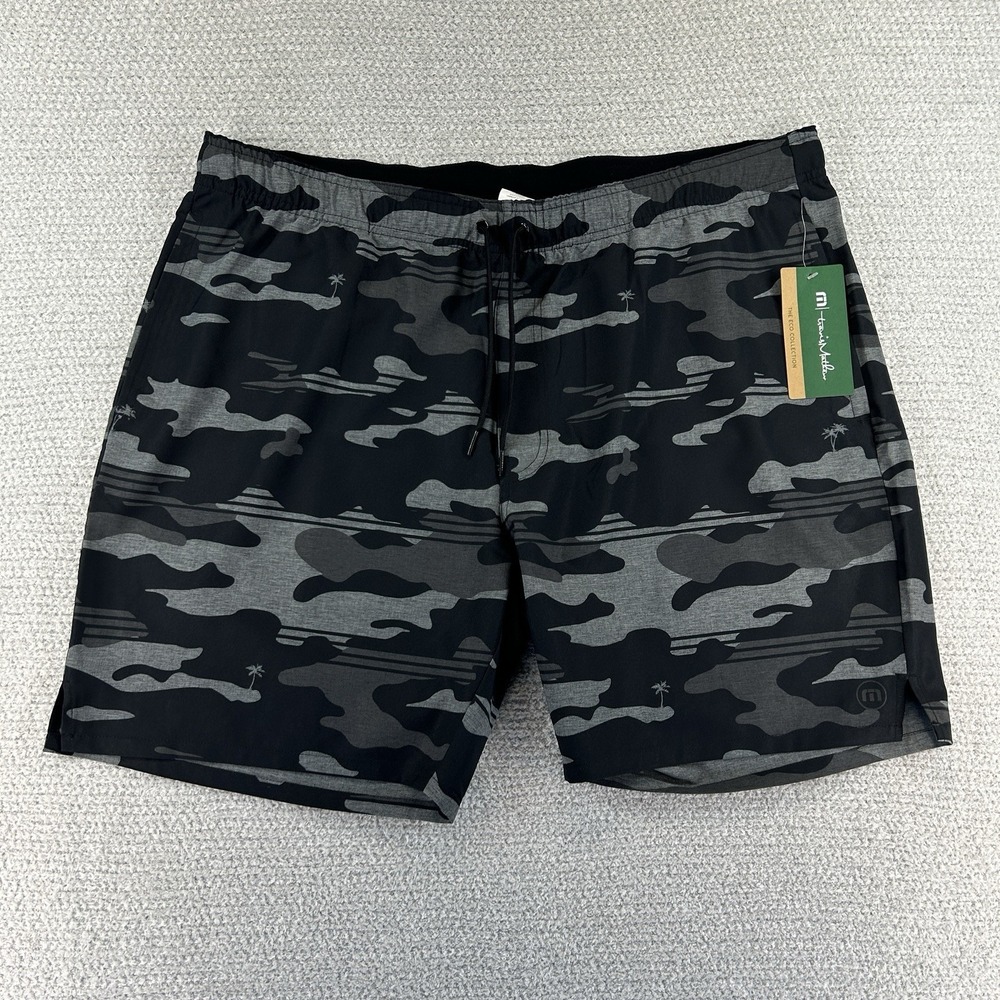 Travis Mathew Shorts Mens‎ 2XL 40" Black Camo Leader Board Stretch Quick Dry